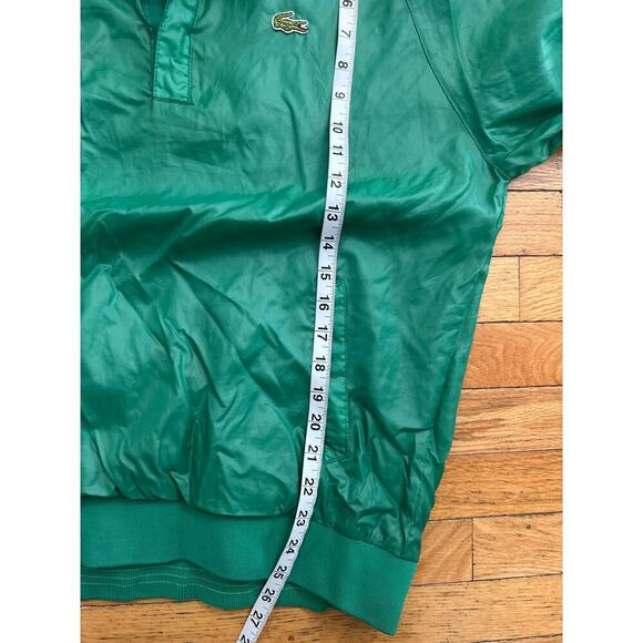 Vintage Adult Size M  Izod Lacoste Green 3/4  Zip Windbreaker - Picture 6 of 7